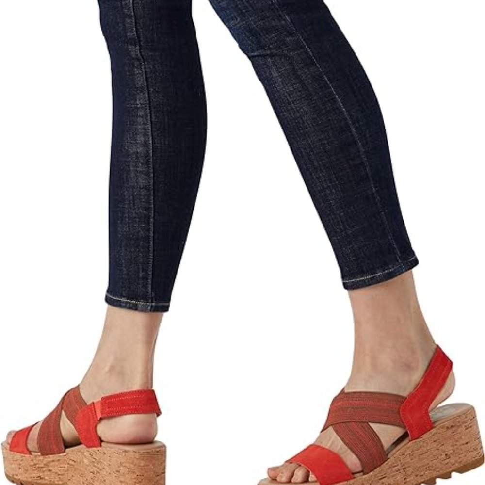 Sorel Cameron Flatform Slingback Sandal | Women's Size 9 | Red/Orange